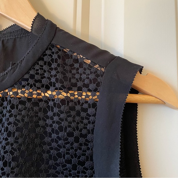 Black Sleeveless Lace Top - Metaphor - Size XS - Picture 3 of 9